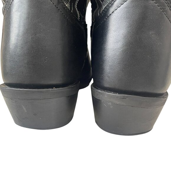 Laredo Black Leather Western Cowboy Boots Men 9D Ranch Rodeo Vintage Country - Picture 11 of 11